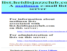 Tablet Screenshot of list.heidisjazzclub.com